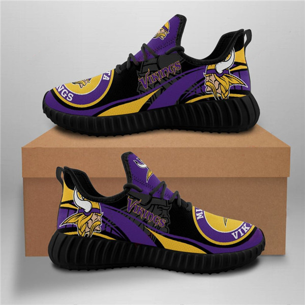 Men's Minnesota Vikings Mesh Knit Sneakers/Shoes 017