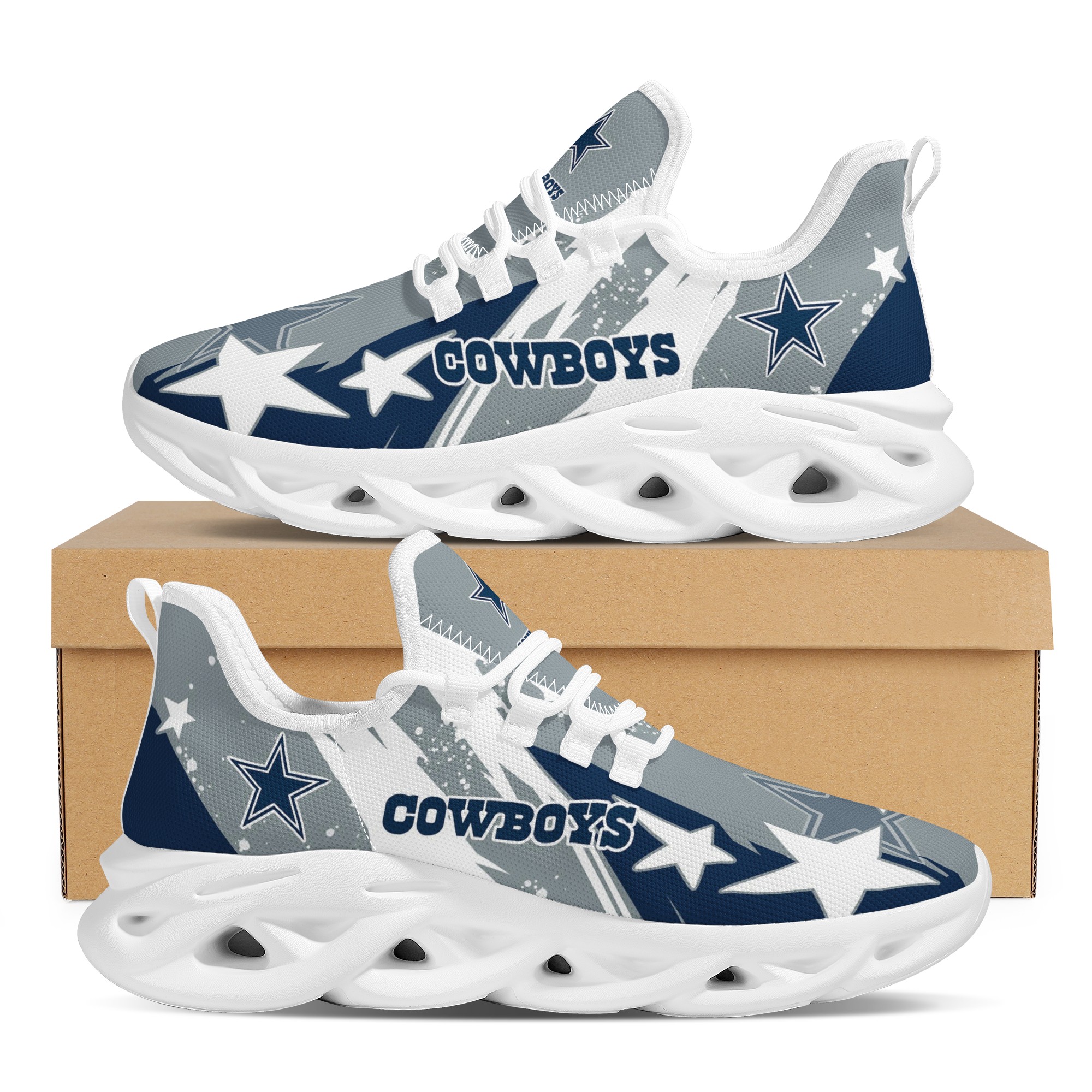 Women's Dallas Cowboys Flex Control Sneakers 0012 Women's Dallas Cowboys Flex Control Sneakers 0012