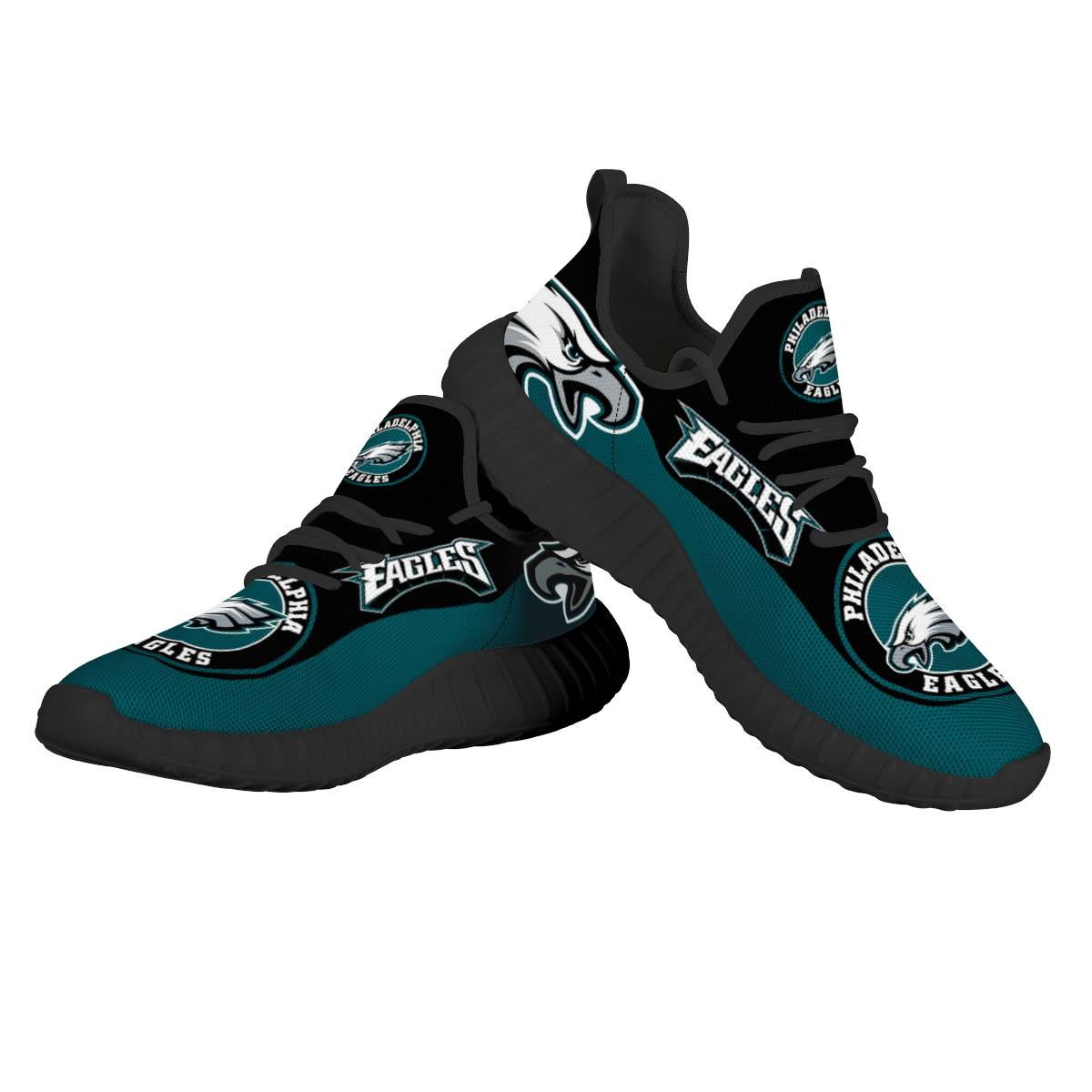 Women's Philadelphia Eagles Mesh Knit Sneakers/Shoes 008