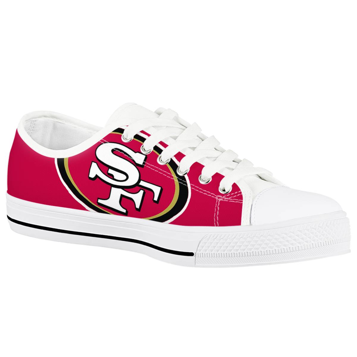 Men's San Francisco 49ers Low Top Canvas Sneakers 002 Men's San Francisco 49ers Low Top Canvas Sneakers 002
