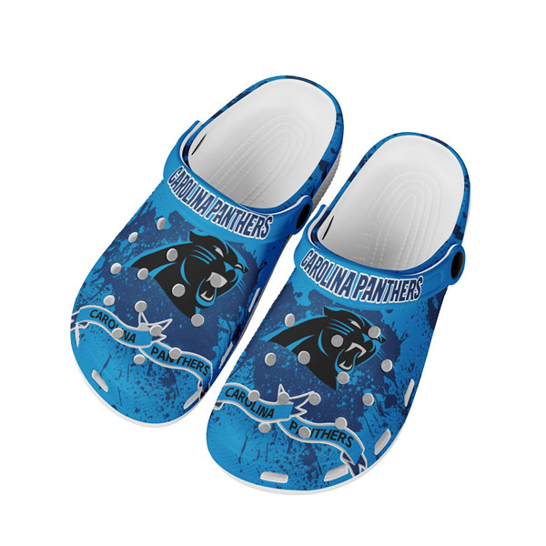 Men's Carolina Panthers Bayaband Clog Shoes 003 Men's Carolina Panthers Bayaband Clog Shoes 003