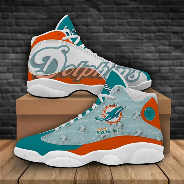 Women's Miami Dolphins Limited Edition JD13 Sneakers 003 Women's Miami Dolphins Limited Edition JD13 Sneakers 003