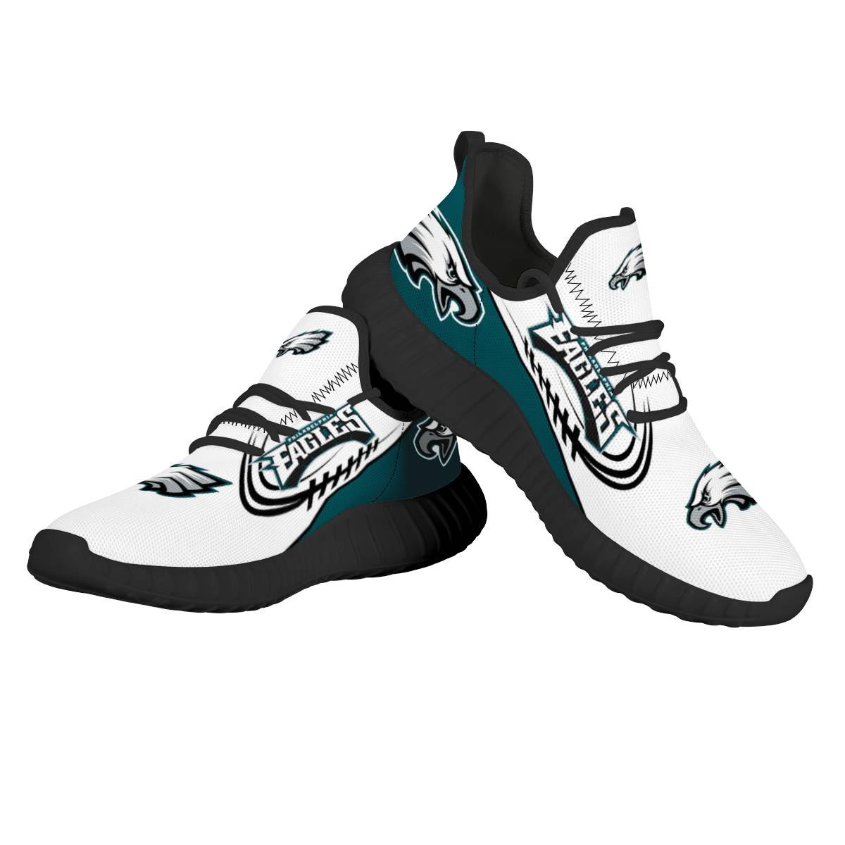 Women's Philadelphia Eagles Mesh Knit Sneakers/Shoes 011