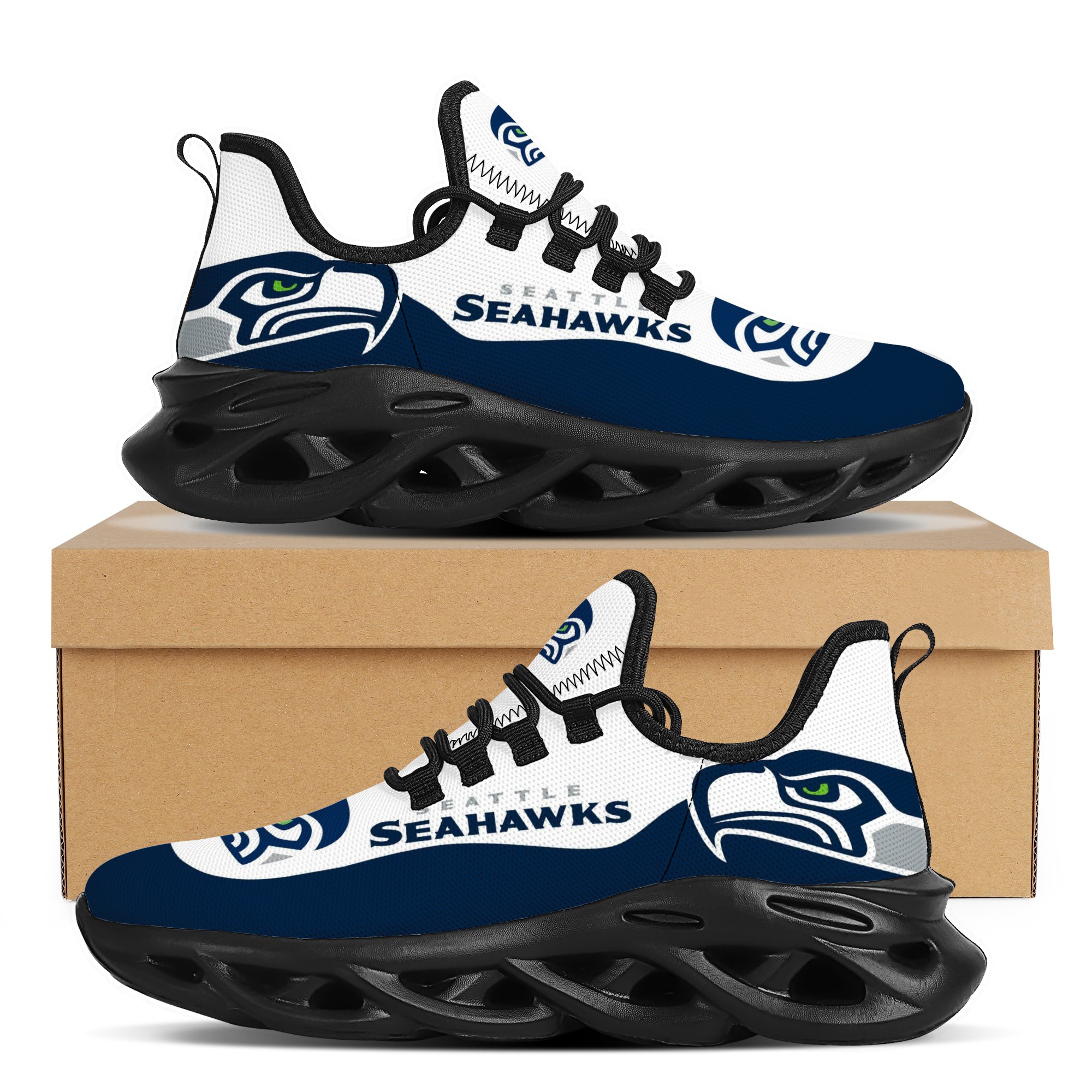Men's Seattle Seahawks Flex Control Sneakers 001 Men's Seattle Seahawks Flex Control Sneakers 001