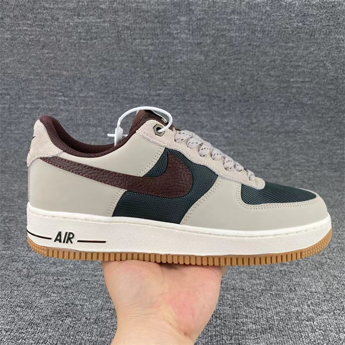 Women's Air Force 1 Cream/Brown Shoes Top 0282