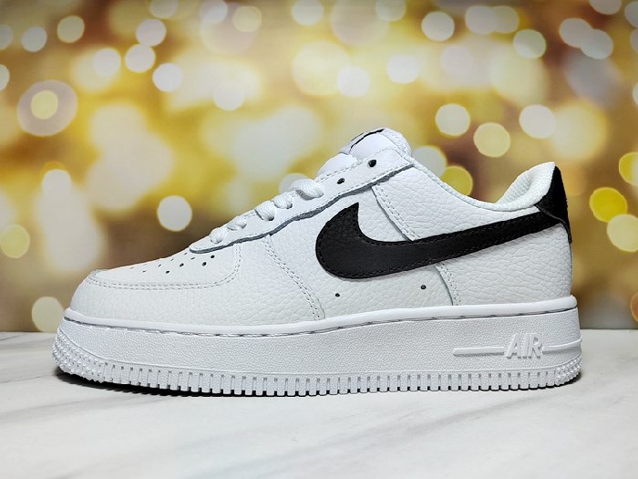 Women's Air Force 1 White/Black Shoes 0126