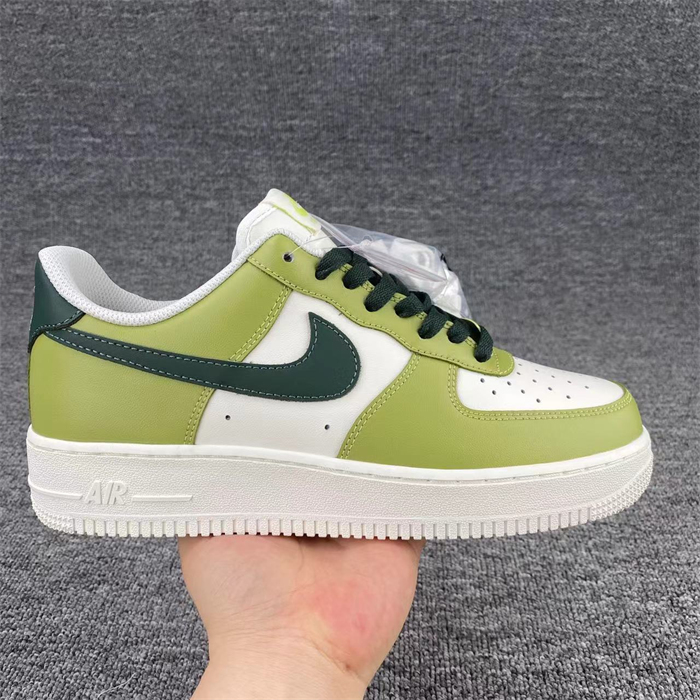 Women's Air Force 1 Green/White Shoes Top 0270