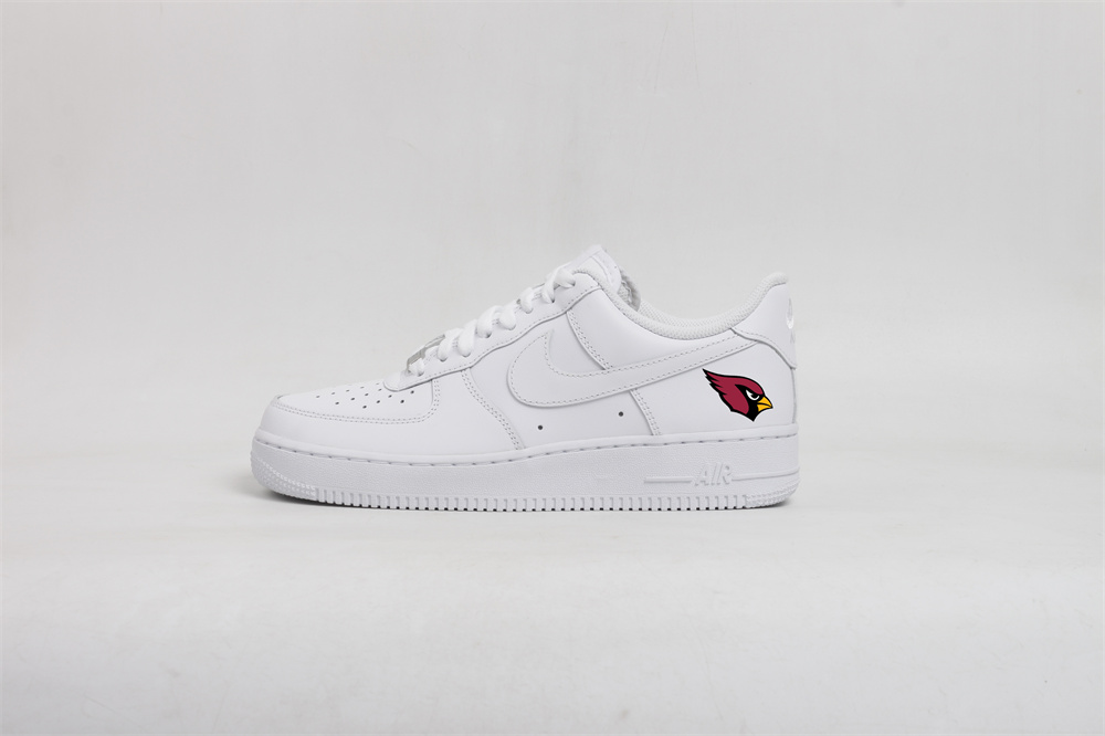 Women's Arizona Cardinals Air Force 1 White Shoes 001 Women's Arizona Cardinals Air Force 1 White Shoes 001