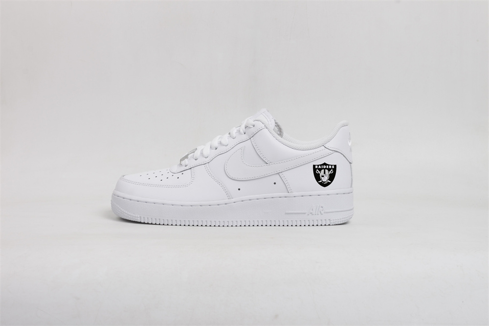 Women's Las Vegas Raiders Air Force 1 White Shoes 001 Women's Las Vegas Raiders Air Force 1 White Shoes 001