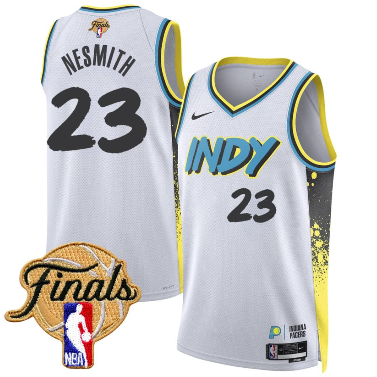 Men's Indiana Pacers #23 Aaron Nesmith White 2024/25 City Edition Stitched Basketball Jersey