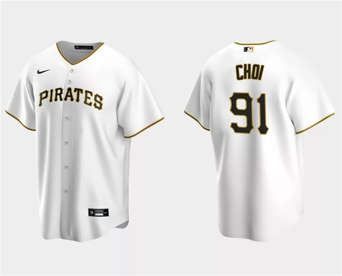 Men's Pittsburgh Pirates #91 Ji Man Choi White Cool Base Stitched Baseball Jersey Men's Pittsburgh Pirates #91 Ji Man Choi White Cool Base Stitched Baseball Jersey