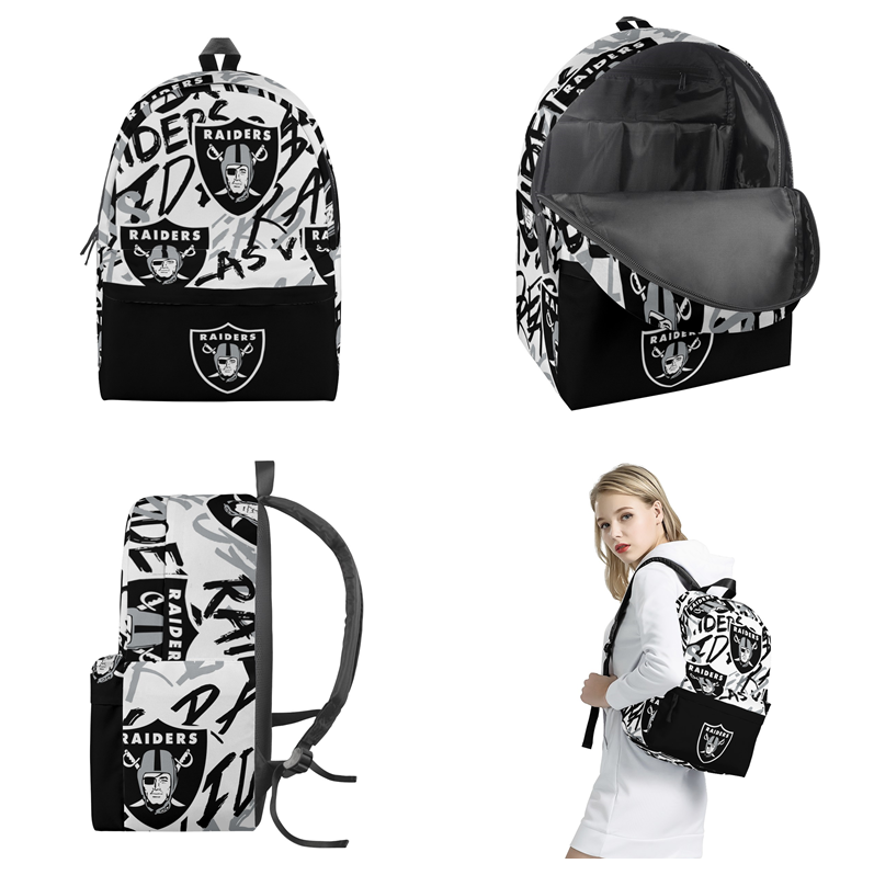 Las Vegas Raiders All Over Print Polyester Backpack 001 Las Vegas Raiders All Over Print Polyester Backpack 001