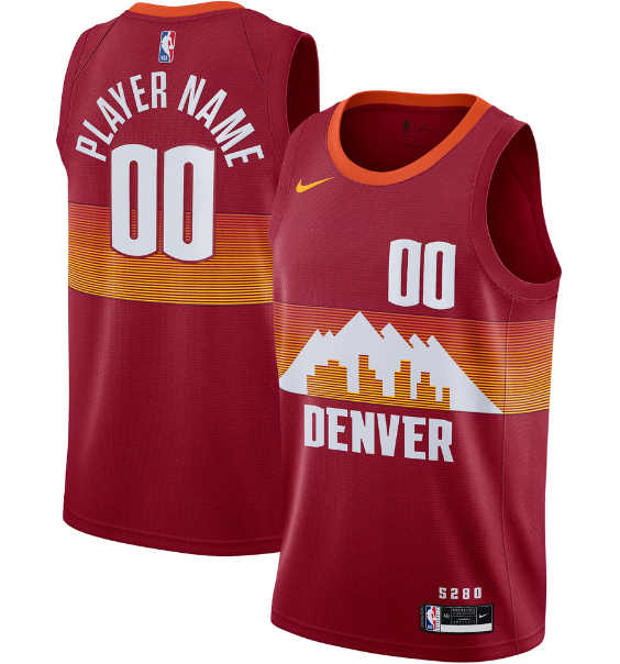 Denver Nuggets Nike 2020/21 Swingman Red City Edition Custom Jersey Red