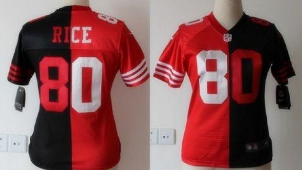 Women's San Francisco 49ers ACTIVE PLAYER Custom Split Jersey(Run Small)
