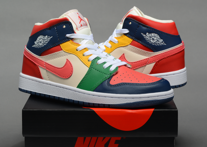 Men's Running Weapon Air Jordan 1 Colorful Shoes 0506 Men's Running Weapon Air Jordan 1 Colorful Shoes 0506