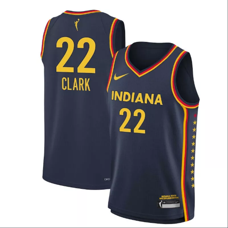 Women's Black Indiana Fever #22 Caitlin Clark Stitched Jersey Women's Black Indiana Fever #22 Caitlin Clark Stitched Jersey