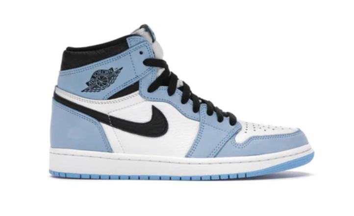 Men's Running Weapon Air Jordan 1 Black/White/Blue Shoes 0644