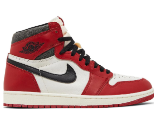 Men's Running Weapon Air Jordan 1 High White/Red/Black Shoes 0648