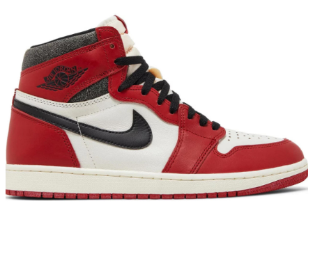 Men's Running Weapon Air Jordan 1 High Quality White/Red/Black Shoes 0648