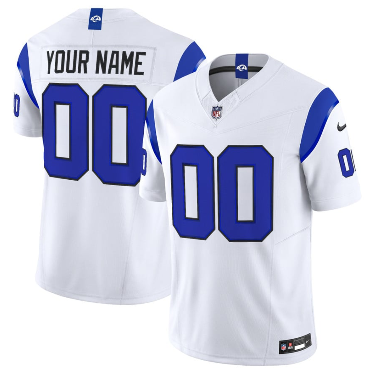 Women's Los Angeles Rams Active Player Custom White Fearsome 2026 F.U.S.E. Vapor Limited Stitched Football Jersey(Run Small)