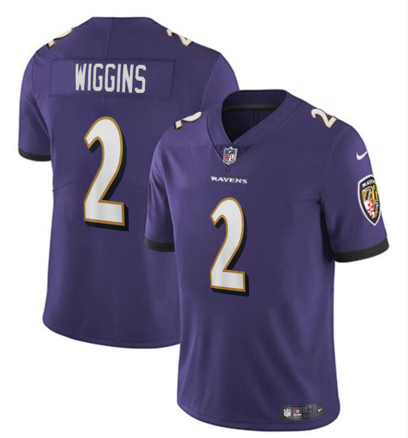 Youth Baltimore Ravens #2 Nate Wiggins Purple 2024 Draft Vapor Limited Football Jersey Youth Baltimore Ravens #2 Nate Wiggins Purple 2024 Draft Vapor Limited Football Jersey