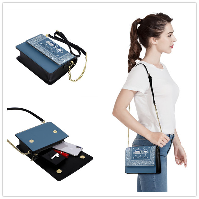 Seattle Seahawks PU Leather Crossbody Bags 001