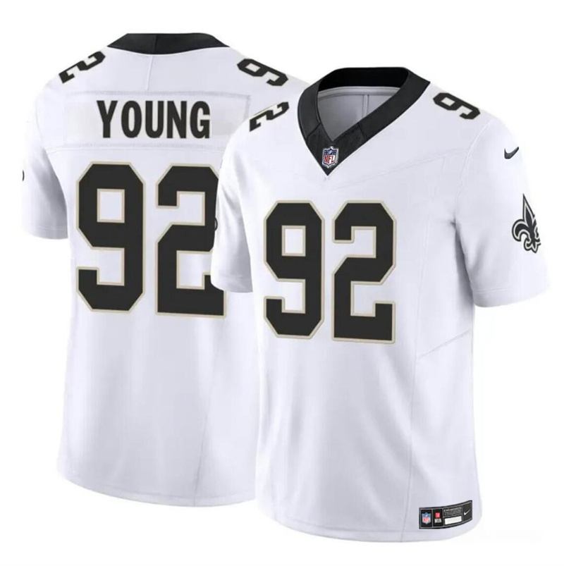 Youth New Orleans Saints #92 Chase Young White 2023 F.U.S.E Vapor Limited Stitched Football Jersey Youth New Orleans Saints #92 Chase Young White 2023 F.U.S.E Vapor Limited Stitched Football Jersey