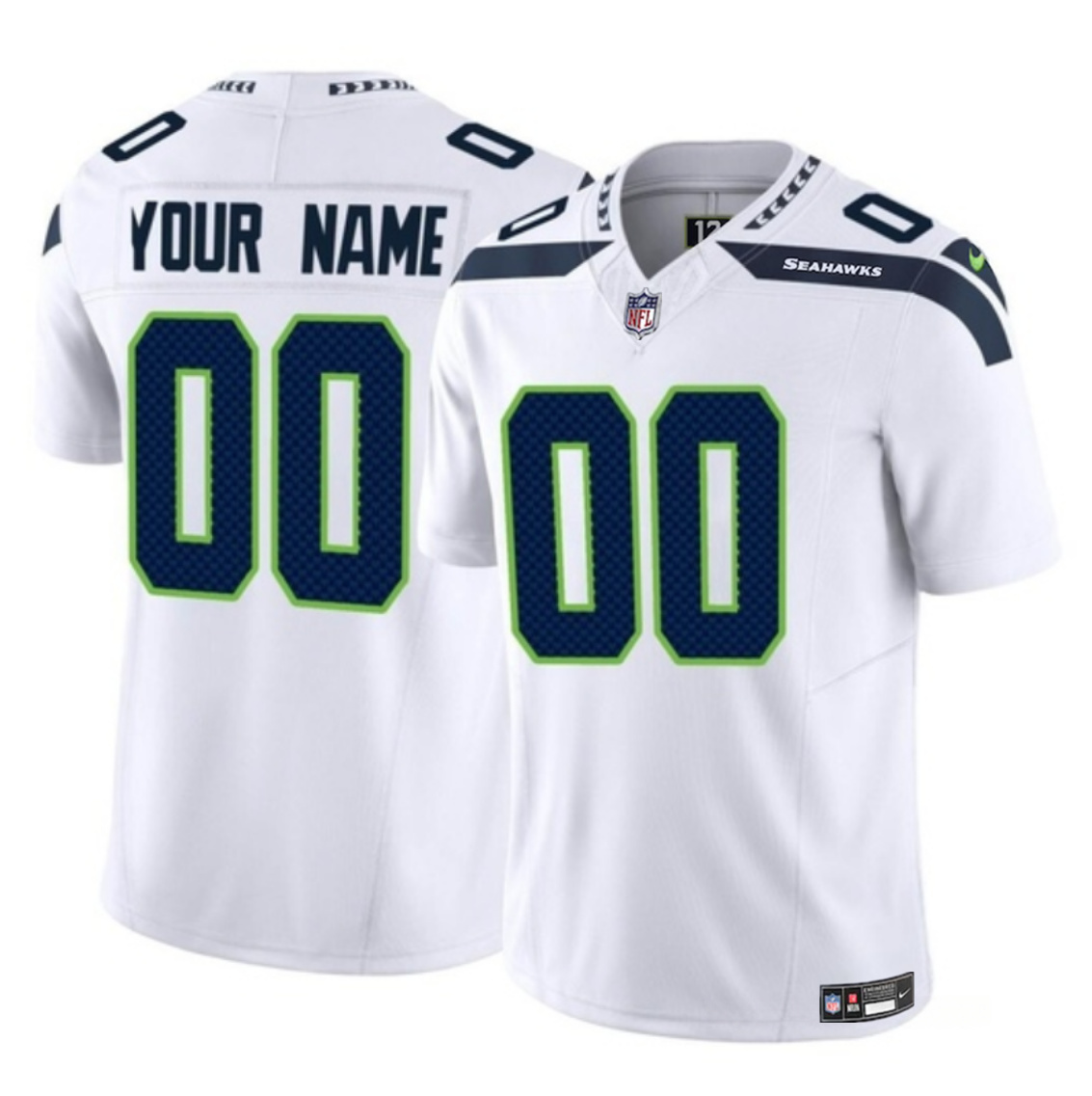 Youth Seattle Seahawks Active Player Custom White 2023 F.U.S.E Vapor Limited Stitched Football Jersey Youth Seattle Seahawks Active Player Custom White 2023 F.U.S.E Vapor Limited Stitched Football Jersey