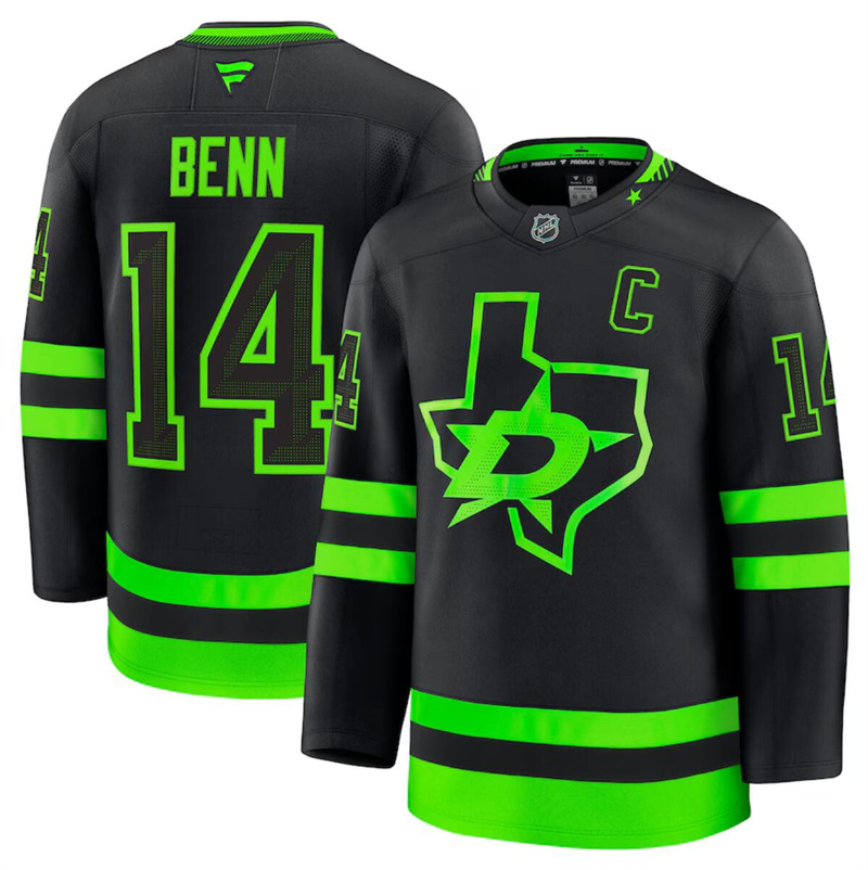 Men's Dallas Stars #14 Jamie Benn Black 2024-25 Stitched Hockey Jersey Men's Dallas Stars #14 Jamie Benn Black 2024-25 Stitched Hockey Jersey