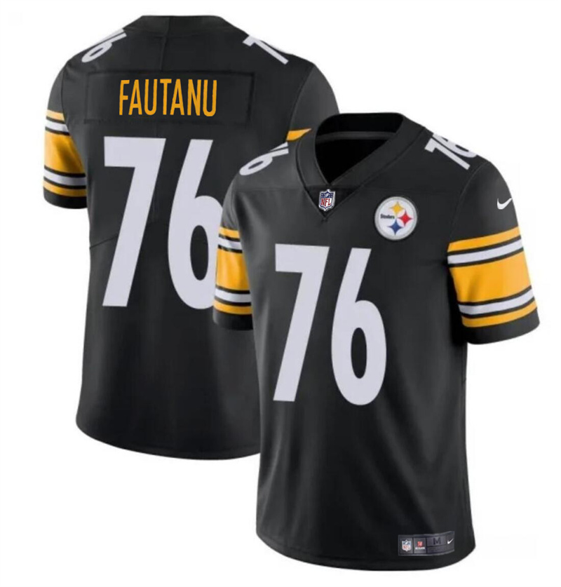 Youth Pittsburgh Steelers #76 Troy Fautanu Black Vapor Untouchable Limited Stitched Jersey Youth Pittsburgh Steelers #76 Troy Fautanu Black Vapor Untouchable Limited Stitched Jersey
