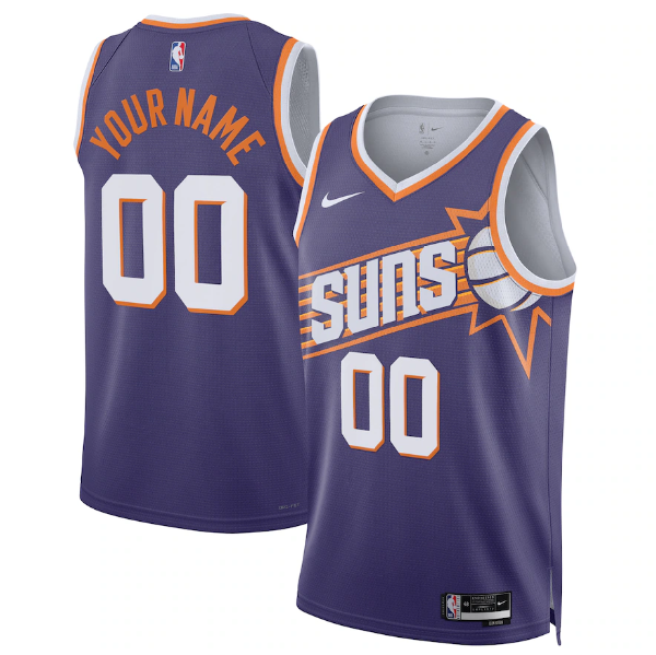 Men's Phoenix Suns Active Player Custom Purple Icon Edition Stitched Basketball Jersey Men's Phoenix Suns Active Player Custom Purple Icon Edition Stitched Basketball Jersey