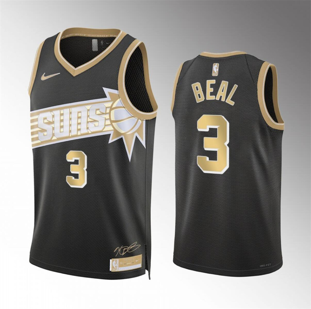 Men's Phoenix Suns #3 Bradley Beal Black 2024 Select Series Stitched Basketball Jersey Men's Phoenix Suns #3 Bradley Beal Black 2024 Select Series Stitched Basketball Jersey