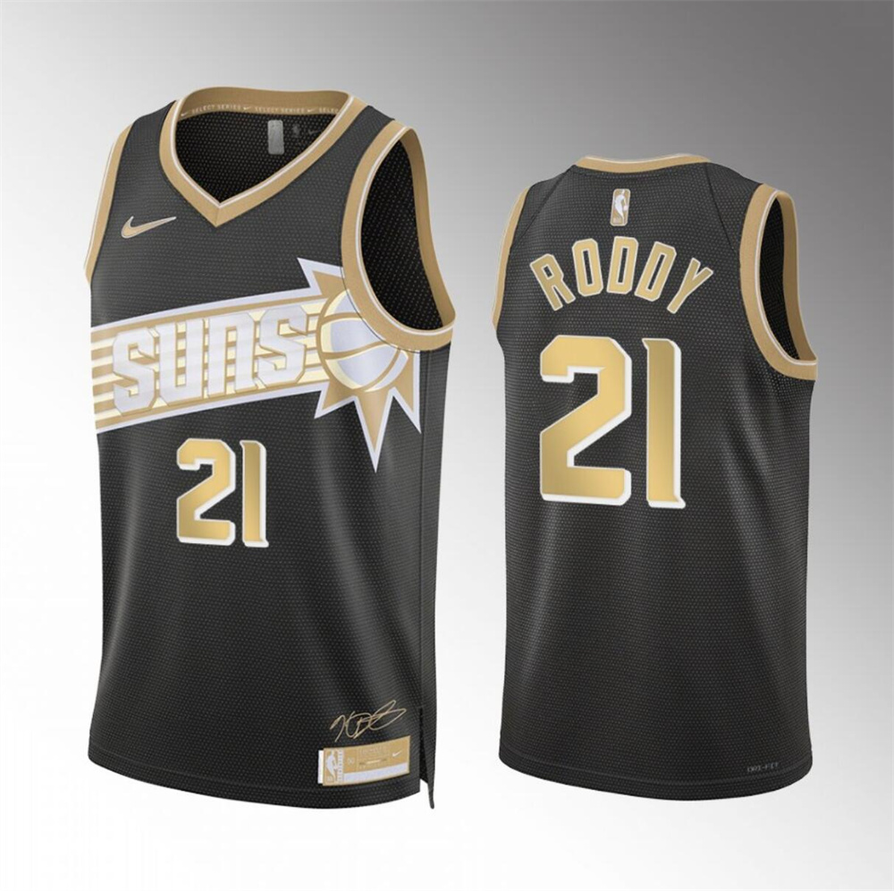 Men's Phoenix Suns #21 David Roddy Black 2024 Select Series Stitched Basketball Jersey Men's Phoenix Suns #21 David Roddy Black 2024 Select Series Stitched Basketball Jersey