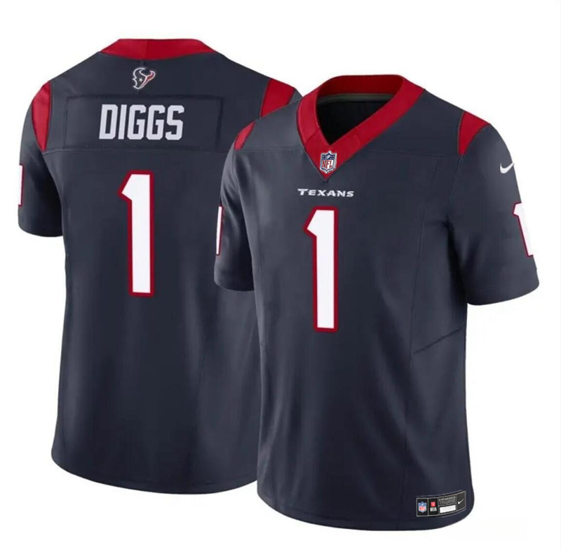 Youth Houston Texans #1 Stefon Diggs Navy 2024 F.U.S.E Vapor Untouchable Limited Stitched Football Jersey Youth Houston Texans #1 Stefon Diggs Navy 2024 F.U.S.E Vapor Untouchable Limited Stitched Football Jersey