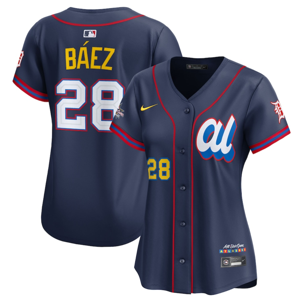 Women's American League #28 Javier Báez Navy 2025 All-Star Edition Limited Stitched Baseball Jersey(Run Small) Women's American League #28 Javier Báez Navy 2025 All-Star Edition Limited Stitched Baseball Jersey(Run Small)