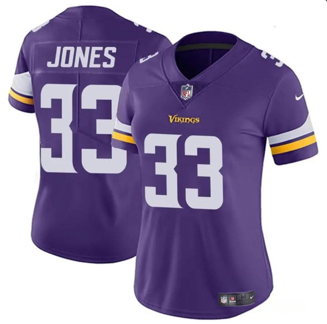 Women's Minnesota Vikings #33 Aaron Jones Purple Vapor Untouchable Limited Stitched Jersey(Run Small) Women's Minnesota Vikings #33 Aaron Jones Purple Vapor Untouchable Limited Stitched Jersey(Run Small)