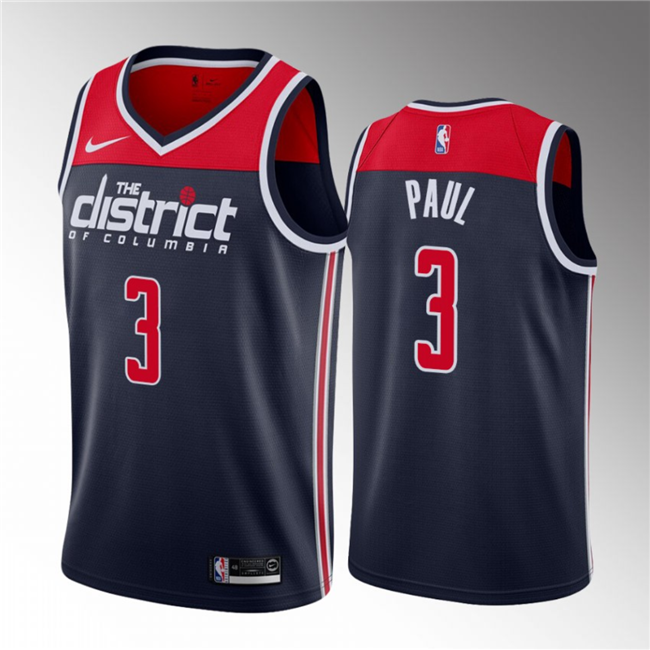 Men's Washington Wizards #3 Chris Paul Navy Statement Edition Stitched Jersey Men's Washington Wizards #3 Chris Paul Navy Statement Edition Stitched Jersey