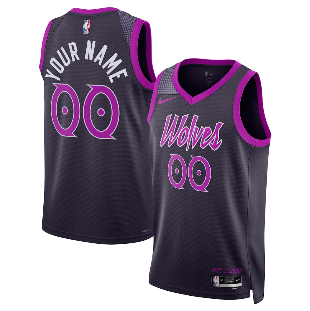Men's Minnesota Timberwolves Active Player Custom Purple 2025/26 City Edition Stitched Jersey