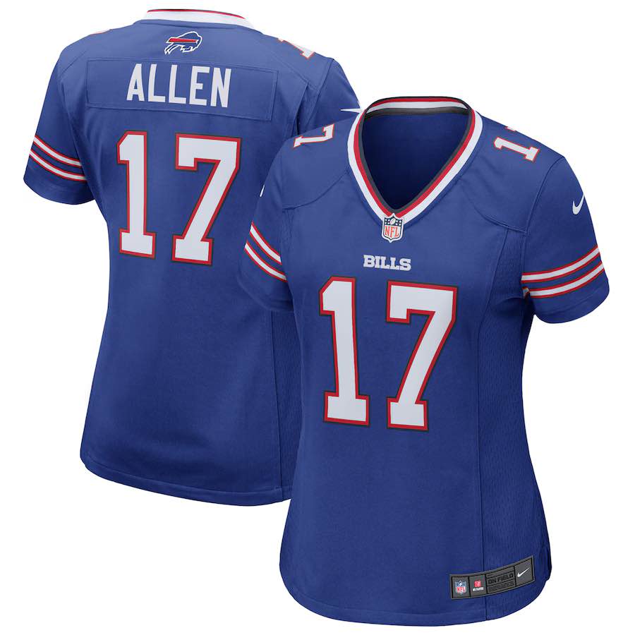 Nike Bills #17 Josh Allen Royal Blue Team Color Women's Stitched NFL Vapor Untouchable Limited Jersey