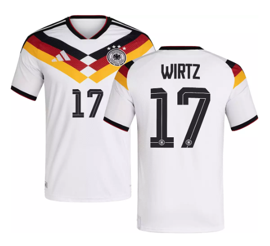 Women's Germany #17 Florian Wirtz White 2026 Home Authentic Soccer Jersey Women's Germany #17 Florian Wirtz White 2026 Home Authentic Soccer Jersey