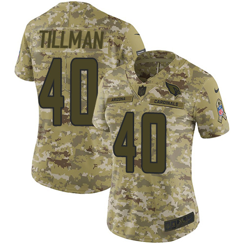 Nike Cardinals #40 Pat Tillman Camo Women's Stitched NFL Limited 2018 Salute to Service Jersey Nike Cardinals #40 Pat Tillman Camo Women's Stitched NFL Limited 2018 Salute to Service Jersey
