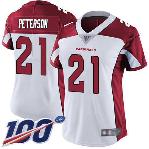 Nike Cardinals #21 Patrick Peterson White Women's Stitched NFL 100th Season Vapor Limited Jersey Nike Cardinals #21 Patrick Peterson White Women's Stitched NFL 100th Season Vapor Limited Jersey