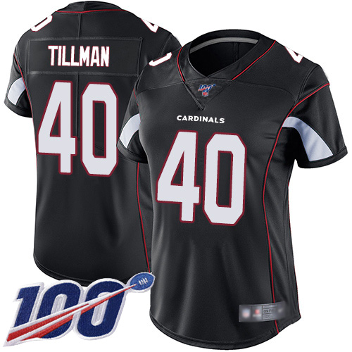 Nike Cardinals #40 Pat Tillman Black Alternate Women's Stitched NFL 100th Season Vapor Limited Jersey Nike Cardinals #40 Pat Tillman Black Alternate Women's Stitched NFL 100th Season Vapor Limited Jersey