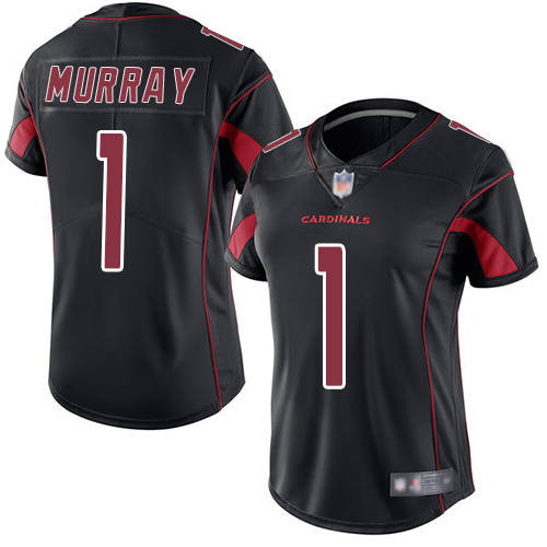 Nike Cardinals #1 Kyler Murray Black Women's Stitched NFL Limited Rush Jersey Nike Cardinals #1 Kyler Murray Black Women's Stitched NFL Limited Rush Jersey