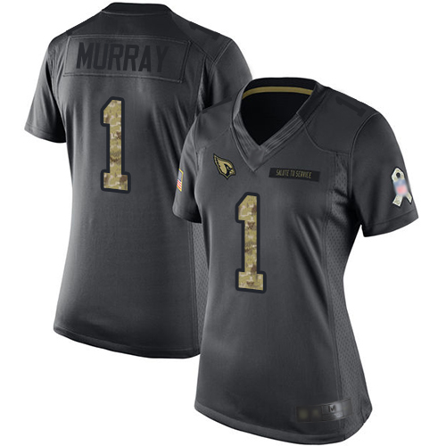 Nike Cardinals #1 Kyler Murray Black Women's Stitched NFL Limited 2016 Salute to Service Jersey Nike Cardinals #1 Kyler Murray Black Women's Stitched NFL Limited 2016 Salute to Service Jersey