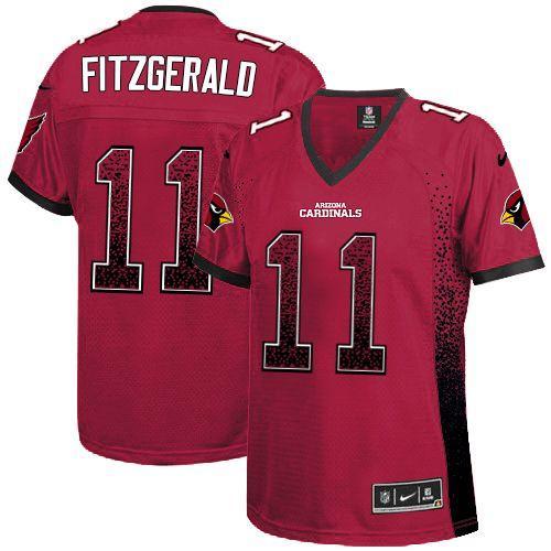Nike Cardinals #11 Larry Fitzgerald Red Team Color Women's Stitched NFL Elite Drift Fashion Jersey Nike Cardinals #11 Larry Fitzgerald Red Team Color Women's Stitched NFL Elite Drift Fashion Jersey