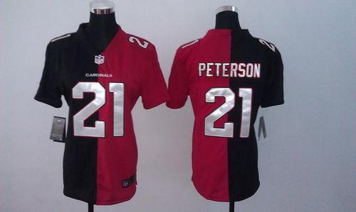 Nike Cardinals #21 Patrick Peterson Black/Red Women's Stitched NFL Elite Split Jersey Nike Cardinals #21 Patrick Peterson Black/Red Women's Stitched NFL Elite Split Jersey