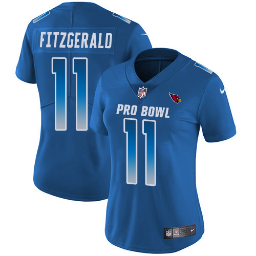 Nike Cardinals #11 Larry Fitzgerald Royal Women's Stitched NFL Limited NFC 2018 Pro Bowl Jersey Nike Cardinals #11 Larry Fitzgerald Royal Women's Stitched NFL Limited NFC 2018 Pro Bowl Jersey