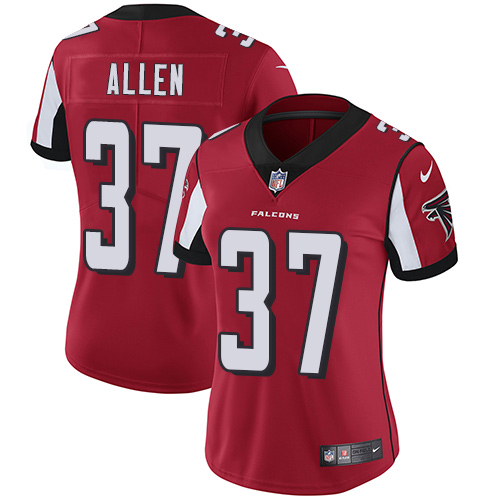 Nike Falcons #37 Ricardo Allen Red Team Color Women's Stitched NFL Vapor Untouchable Limited Jersey Nike Falcons #37 Ricardo Allen Red Team Color Women's Stitched NFL Vapor Untouchable Limited Jersey