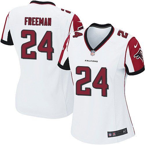 Nike Falcons #24 Devonta Freeman White Women's Stitched NFL Elite Jersey Nike Falcons #24 Devonta Freeman White Women's Stitched NFL Elite Jersey